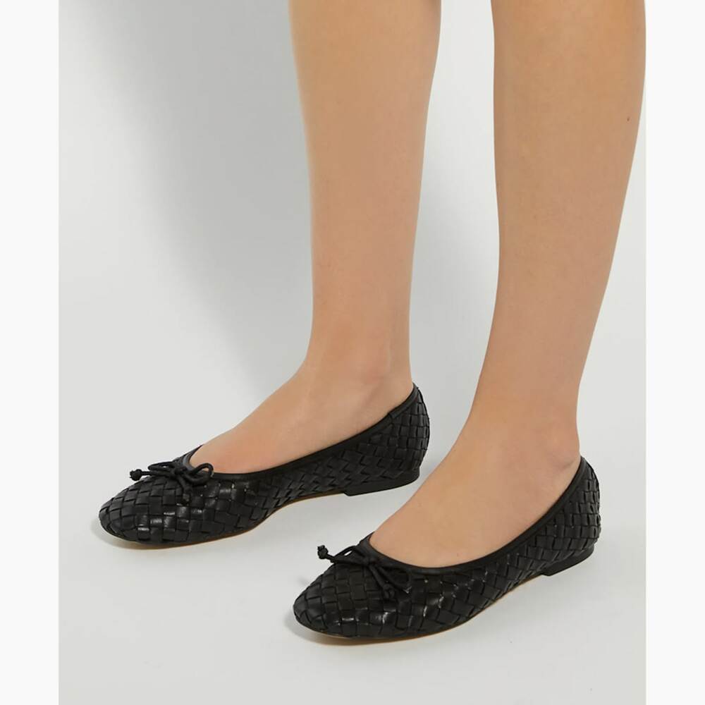 Dune London Woven Leather Ballet Flats